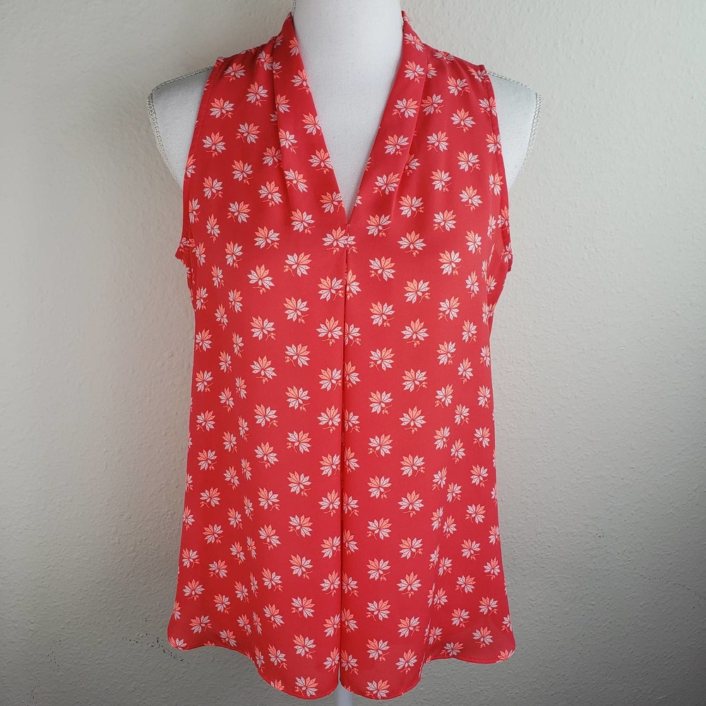 Vince Camuto Red Sleeveless Blouse Size Small